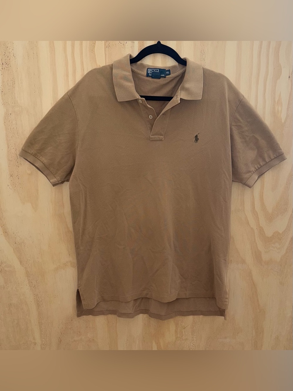 Vintage Men’s XL Polo Ralph Lauren Polo Shirt Brown Solid Short Sleeve